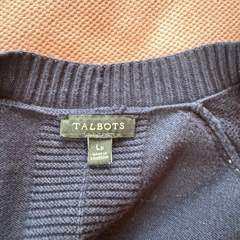 Talbots Navy Open-Front Lightweight Cardigan, Siz… - image 8